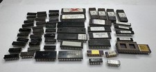 LOT 55pcs USED VINTAGE,  (PROM???) IC CHIPS, ETC., UNTESTED, SCRAP GOLD picture