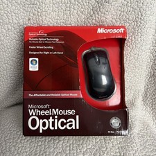 Microsoft Wheel Mouse Optical PC Mac USB PS2 Model X10-48807. Brand New Sealed picture