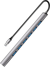 USB 3.0 Hub,  Aluminium USB 3.0 7 Port Hub Expander,Ultra Slim Portable Data Hub picture