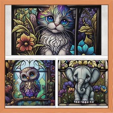 Stained Glass Look Cute Animal Mouse Pads (3 Styles) picture