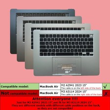 NEW Starlight Midnight Gray Top Case Keyboard For MacBook Air 15