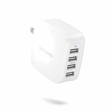 RAVPower 40W 4-Port USB Phone Charger with Foldable,Plug PowerPort 4 for iPhone picture