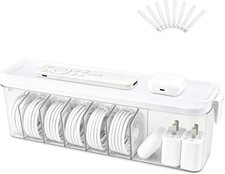 TexHome Clear Cord Storage Organizer Box with Lid, Plastic Charger Cable picture