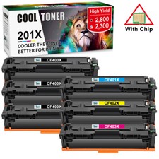 6PK CF400X 201X Toner Compatible With HP Color LaserjetPro M252n M252dw M277dw picture