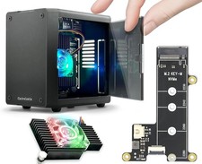 Mini PC Case for Raspberry Pi 5 with M.2 Nvme SSD Pcie HAT and Active RGB Lighti picture