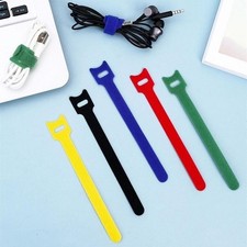 100 Pcs Reusable Cable Ties, Multipurpose Nylon Hook & Loop Straps, Cord Organ picture