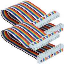 MTDELE 2 Pcs 40 Pin GPIO Ribbon Cable Female to 8 inch 8 inches picture