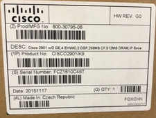 CISCO 2901/K9 / 2900 Series Integrated Services Routers / NEW / FACTORY SEALED picture