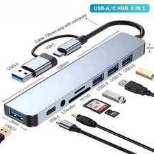 8 in 1 Multi Port USB-C Hub Type C To USB 3.0 4K Adapter For Macbook / Laptop UK picture