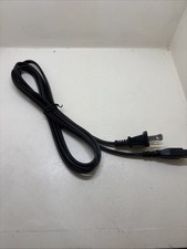 Universal 2-Prong Polarized AC Power Cord Cable 6-8 ft Black Replacement picture