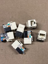 QTY 7 Leviton GIGAMAX 635-5G108-SA5/RT5 Module T568A/B Wiring RJ45 CAT-5e Almond picture
