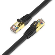 Premium Cat7 Double Shielded 10 Gigabit 600MHz Ethernet Patch Cable 50ft picture