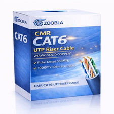 | Cat6 Riser Ethernet Cable 1000Ft (305M) – 24AWG Solid Copper UTP CMR Rated, 55 picture