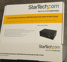 StarTech 2 Port DVI VGA Dual Monitor KVM Switch USB with Audio & USB 2.0 Hub picture