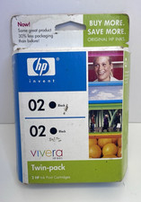 New HP Invent Twin Pack Black Ink Cartridges Vivera HP Inks for Photosmart Prntr picture