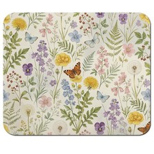 HAOSSUW Mouse Pad Wildflower and Butterfly 9.5x7.9 picture