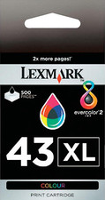 New Genuine Lexmark 43XL Ink Cartridge X Series X4975 X6570 X6575 Z Series Z1520 picture