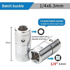 Impact Socket Adapter Converter From 1/2 To 1/4 With 3/8 Square Nut Quick Wrench picture