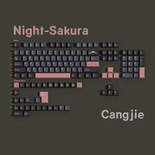 Jaycomia NightSakura Cherry PBT Keycaps Set for MX Switch Keyboard ISO picture
