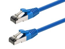 Monoprice Cat8 Patch Cable 25 Feet Blue Double Shielded (S/FTP) 28AWG 2GHz 40G picture