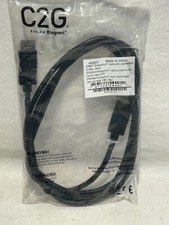 6 FT. DisplayPort Male to Male 20-Pin 28AWG Cable with Latches 28AWG Black - NEW picture