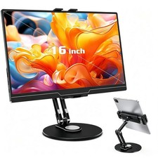 Bimo 360° Rotatable Aluminum Tablet Stand, Foldable Multi-Angle Desk Black picture