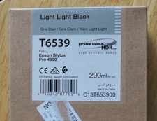 03-2019 New Genuine Epson T6539 200ml Light Light Black Ultrachrome HDR Ink 4900 picture