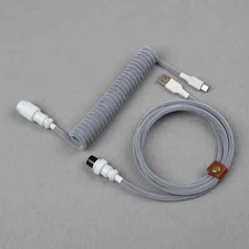 Coiled Aviator Cable Gx16 Usb C Keyboard Spiral Cable Pc Desk Connector For Pc picture