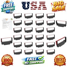 Replacement for ERC-30/34/38 B/R Ribbons, 24 Pack, Black and Red picture