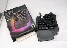 Mini One-Handed Gaming Keyboard USB Wired 35 Keys RGB Led Backlit Game Accessory picture