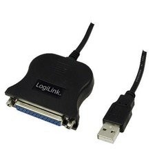 LogiLink UA0054A USB 1.1 cable USB-A/M to DB25/M, bidirect, black, 1.8 m UA ~E~ picture
