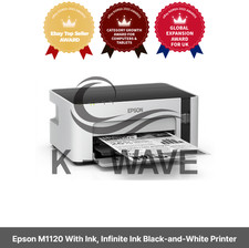 [N Shipping] Epson M1120 With Ink, Infinite Ink Black-and-White Printer picture