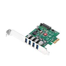 Siig 239552 Cc Ju-p40a11-s1 Dp Superspeed Usb3.0 4-port Pcie Host Card Brown Box picture