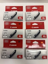 6 PACK Canon Pixma CLI-271XL GY Gray Ink Cartridge High Capacity Sealed *NEW* picture
