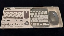 Cylo Wireless Touch Keyboard and Mouse Set Plug & Play Brand-new , Silver picture