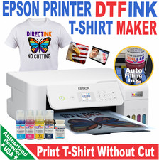 Epson Printer with DTF ink Heat Transfer Print T-Shirt Marker Starter Kit Bundle picture