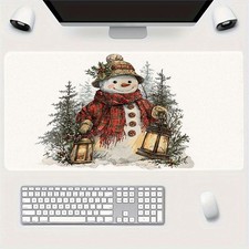 Winter-Themed Mouse Pad - Festive Snowman Design, a Must-Have for Modern Offic picture
