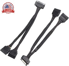 SATA Power Splitter Cable (2 Pack) SSD Power Cable HDD Power Cable Hard Drive Po picture