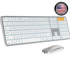Stylish Full-Size Backlit Keyboard and Mouse Combo for Mac - Rechargeable Design picture