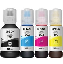 Genuine Epson 502 Ink Combo Bottle for ECO-TANK ET-Printers-OEM-4PK picture