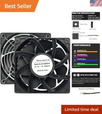 2-Pack High Airflow 120mm 12V PWM Cooling Fans with Durable Dual Ball Bearing picture