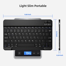 Ultra-Slim Wireless Bluetooth Keyboard for PC /Mac/iOS/iPad/Tablet, Quiet Typing picture