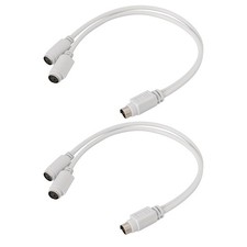 2Pcs Keyboard Distributor 6Pin DIN to Female Cable 1 to 2 Splitter Cable with... picture