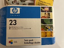 Genuine HP 23 Tri-Color 2-Pack Ink Cartridges Expires Nov 2006 picture