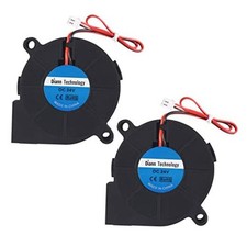 Diann 2pcs 5015 3D Printer DC 24V Brushless Blower Cooling Fan Turbine 24V-2pcs picture