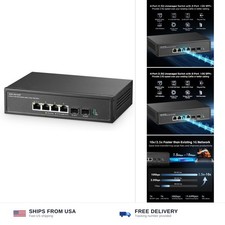 Binardat 6 Port 2.5G PoE Switch with 2x10G SFP+ Port, 4x2.5G Base-T Ports Com... picture