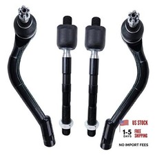 4Pcs Front Steering Inner Outer Tie Rod Ends Kit picture
