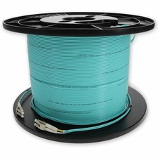 AddOn 75m LC to LC Aqua OM3 Duplex OFNR (Riser-Rated) MMF (Multi Mode) Fiber picture