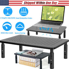 Metal Monitor Stand Ergonomic Height Adjustable Computer Monitor Riser Desk picture
