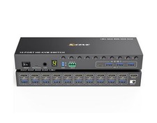 10 Port 8 Port KVM Switch HDMI 4K@60Hz EDID Simulation, USB 3.0 HDMI KVM Swit... picture